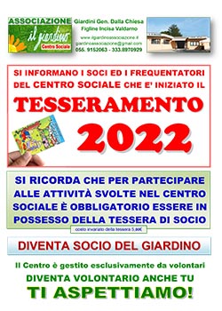 Clicca quì per aprire la pagina info corsi TESSERAMENTO 2022