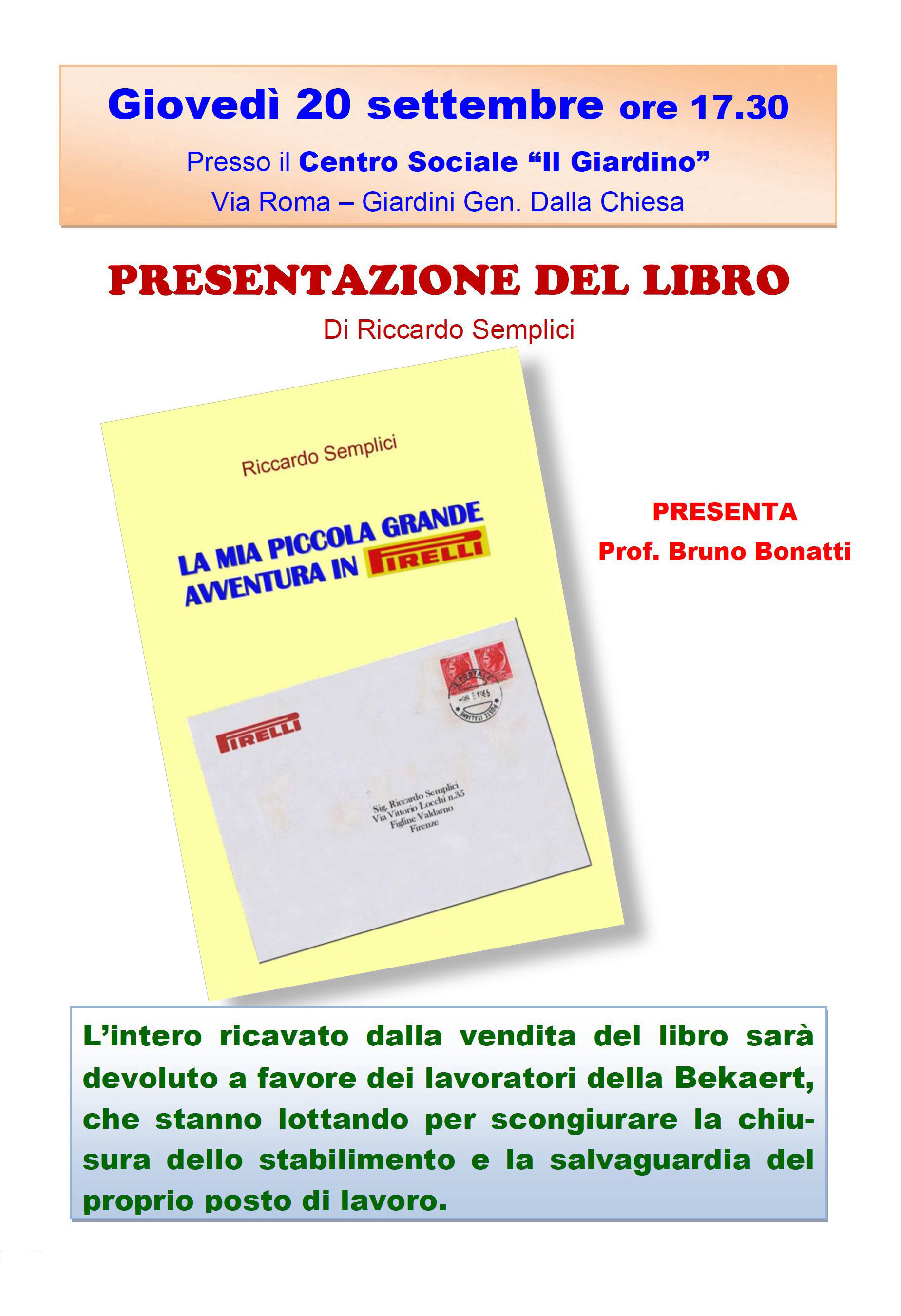 Clicca quì per ingrandire la locandina Locandina presentazione libro R Semplici